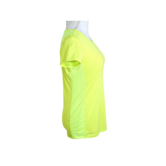 Nike Womens Neon Yellow Dri-Fit Short Sleeve Activewear Pullover T-Shirt Size S - Picture 2 of 9